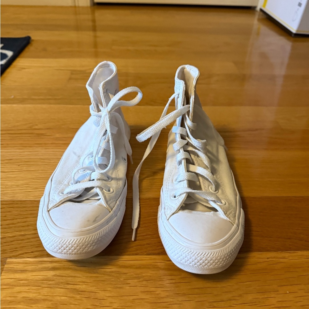 Converse All White High Top Chuck Taylors